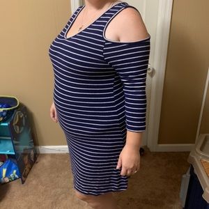 Wishful parks xlarge blue and white dress sweater material